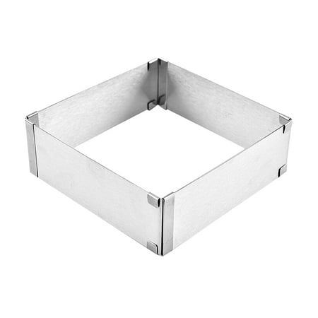 

Adjustable Stainless Steel Square Cake Mold Mousse Cutter Bakeware Mould Tool Multi-color Stainless Steel