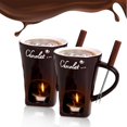 thumbnail image 1 of 2 Pcs Tasses à Fondue Personnelle avec Fourchettes, Tasse à Café Fondue Multi-Usage, Tasse à Fondue Fondue pour Chocolat Fromage Beurre, Tasse à Fondue Chocolat (2 Pcs Marron), 1 of 1
