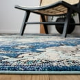 thumbnail image 4 of SAFAVIEH Madison Elinor Traditional Distressed Area Rug, Navy/Ivory, 6'7" x 6'7" Round, 4 of 8