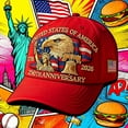 thumbnail image 5 of United States 250th Anniversary Hat, Adjustable Bald Eagle Printed Patriotic Baseball Cap for Men Women Multi, 5 of 16