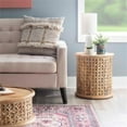 thumbnail image 5 of Home Square Lainey Collection Durable 3 Pieces Boho Mango Wood Coffee and Side Tables, Natural Color, 5 of 20
