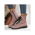 thumbnail image 5 of Rockomi Womens Fashion Work Boot Comfortable Lace Up Ankle Boots Outdoor Slip Resistant Round Toe Pink 5, 5 of 9