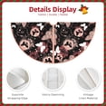 thumbnail image 3 of Fotbe Butterflies1 Pattern Christmas Tree Skirt, Tree Skirts Plush Christmas Decorations, Christmas Tree Skirts Xmas Decorations Holiday Party Decor-48", 3 of 6