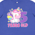 thumbnail image 4 of Inktastic 5 years old with Cute Unicorn Birthday Youth T-Shirt, 4 of 5
