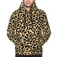 thumbnail image 4 of Bingfone Leopard Print Men'S Drawstring Hoodie Long Sleeve Pocket Sweatshirts-Small, 4 of 9