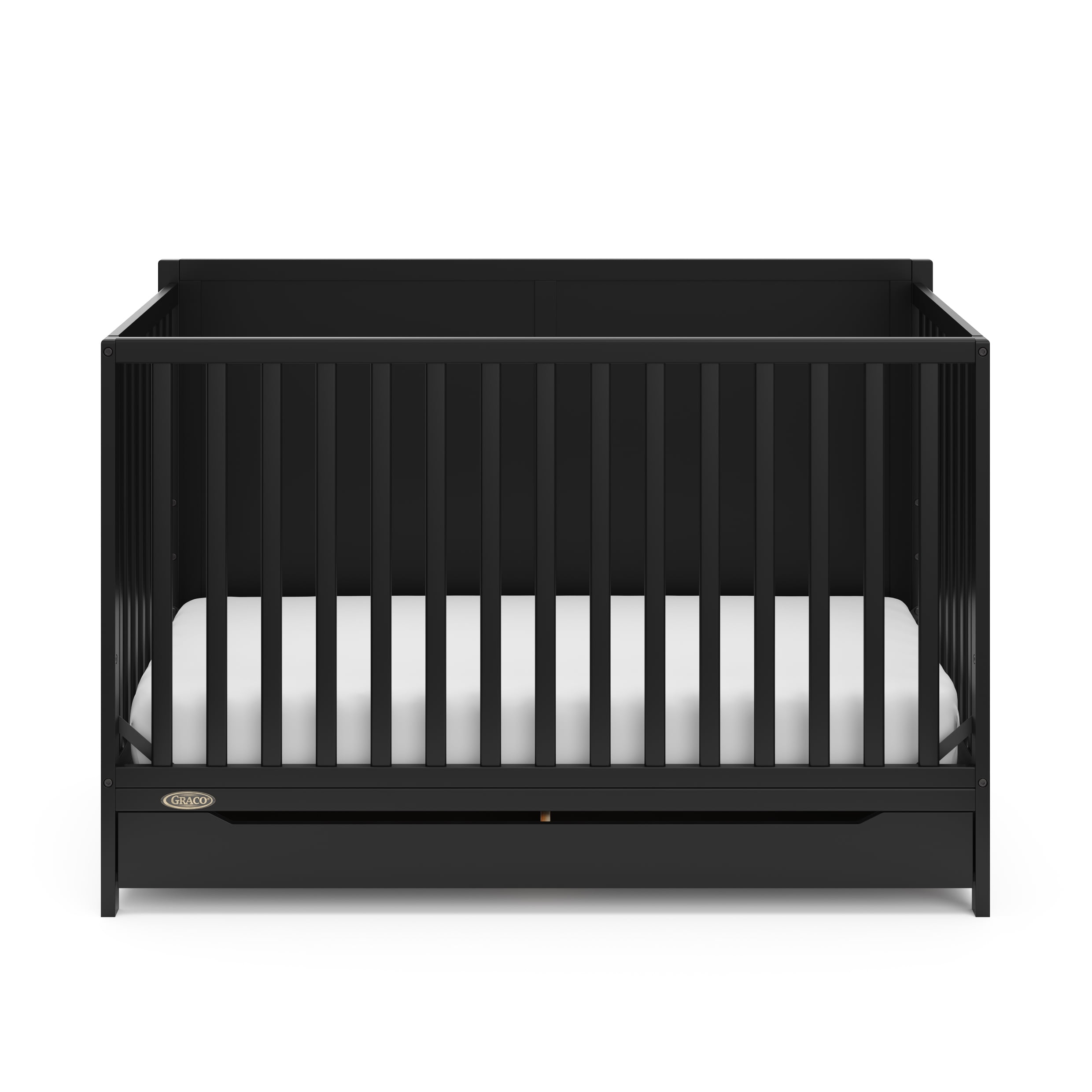 Graco Melrose 5-in-1 Convertible Baby Crib with Drawer, Black