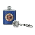 thumbnail image 2 of Rustic Minnesota State Flag Distressed USA Stainless Steel 1oz Mini Flask Key Chain, 2 of 3