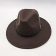 thumbnail image 4 of Eoperou British Style Jazz Cap Breathable Wearproof Pure Color Fedora Hat for Daily Wear, 4 of 8
