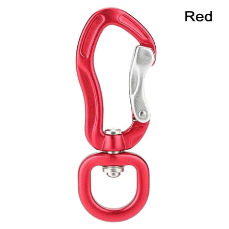 4 Colors Outdoor Ascend D Shape Aluminum Professional Carabiner Climbing Key Hooks Security Master Lock Mountaineering Protective Equipment RED