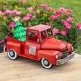 thumbnail image 2 of Metal 18.5" Long Multi-Seasonal Christmas and Harvest Pickup Truck with Metal Tree, Pumpkins, and Matching Side-Magnet Sets…, 2 of 11