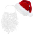 thumbnail image 1 of 2 piezas de barba de Papá Noel, sombrero de Papá Noel con barba, accesorios de disfraz de Papá Noel para adultos, sombrero de Papá Noel con barba, 1 of 5