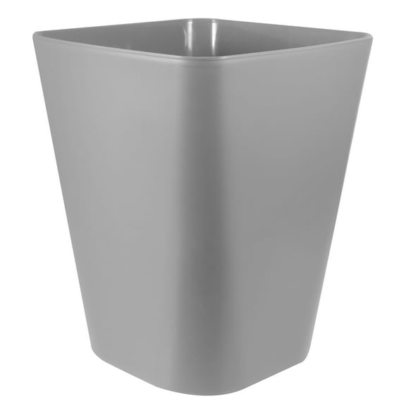 OUNONA Sturdy Grey Trash Can for Desk Bathroom and Car Practical Storage Wastebasket