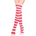 thumbnail image 2 of Womens Stripes Thin Tube Socks, Thigh High Tights Over Knee Socks, Casual Knee High Stockings, 2 of 7