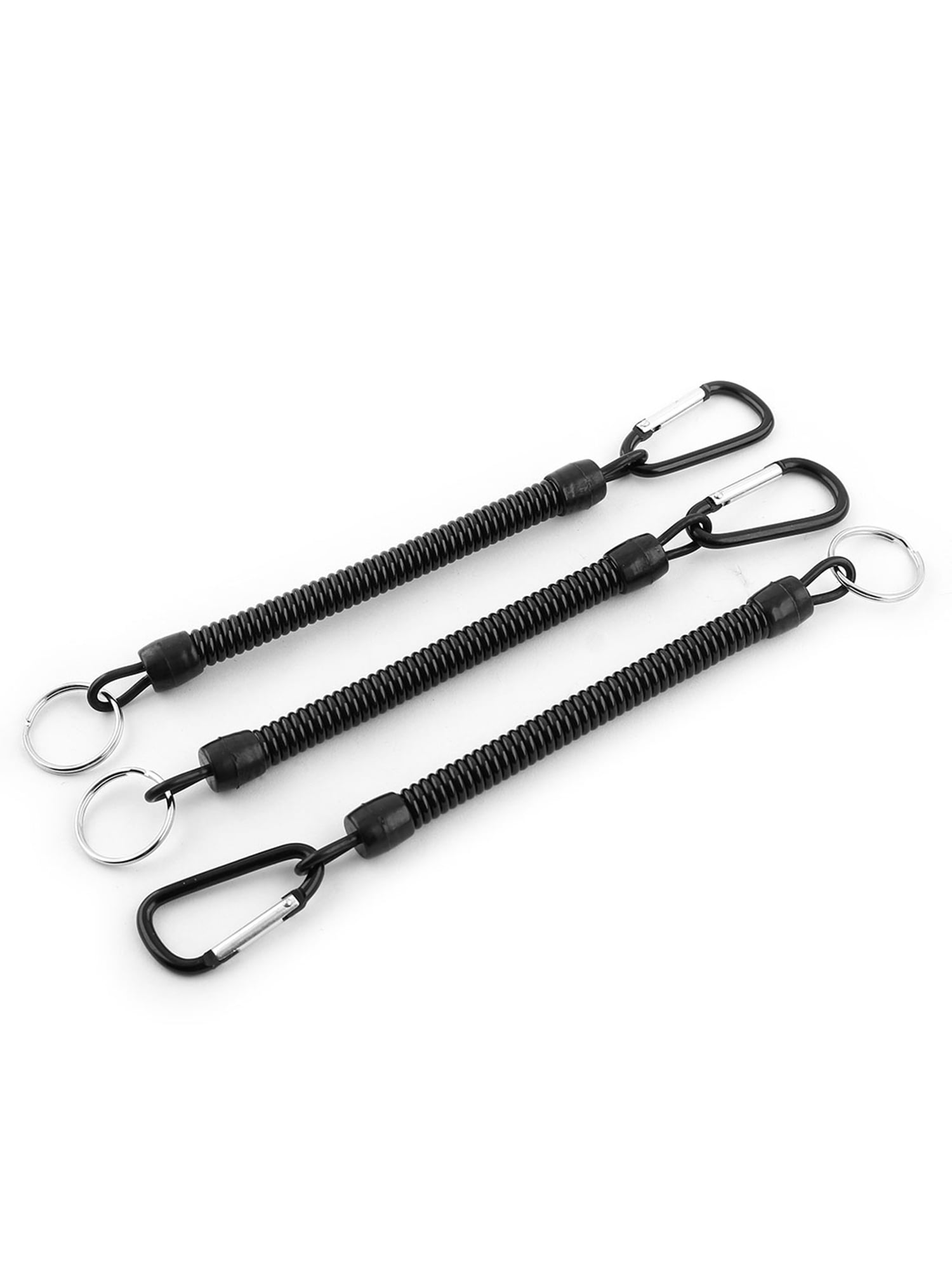 Unique Bargains Double Snap Hook Spring Carabiner Stretch Lanyard