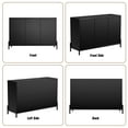 thumbnail image 6 of Clihome 3-Door Accent Storage Cabinet, Modern Buffet Credenzas Sideboard, Black, 6 of 7