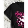 thumbnail image 3 of Girl'S Casual Crew Neck T-Shirt with Vibrant Spider Web & "FUN" Print - Soft, Stretchy Fabric, Short Sleeve, Summer Top, Casual Summer Top | Playful Print Top | Comfortable Fit, Ladies, 3 of 6
