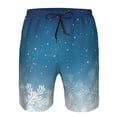 thumbnail image 3 of Goofa Christmas Snowflakes Printed Mens Swim Trunks Summer Quick Dry Short Beach Swimwear Bathing Suits-Small, 3 of 9