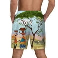 thumbnail image 4 of Fotbe African Women Men’s Swim Trunks Quick Dry Swim Shorts Board Shorts with Mesh Lining-X-Large, 4 of 9