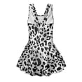 thumbnail image 5 of FUIALDOLG Little Girls Grey Leopard Swimwear Girl's One Piece Swimsuit with Skirt Sleeveless A-line Swim Dress Comfort Toddler Wide Strap SwimsuitsTeens Beach Outfits for Pool Party 3-4Y, 5 of 7