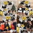 thumbnail image 3 of Kit de guirnaldas con forma de arco con forma de globo AOBKDeco, 154 piezas, negro, dorado y plateado, 3 of 7