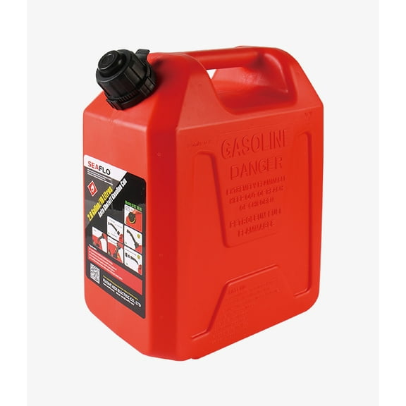 SEAFLO 20L Auto Shut Off Gasoline Can | High-Capacity Fuel Container with Auto Shut-Off Spout for Marine, Off-Road, and Outdoor Power Equipment
