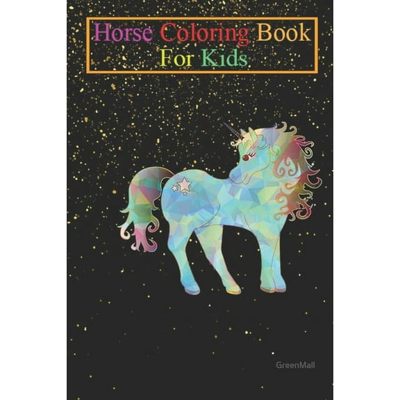 Horse Coloring Book For Kids : Blue Unicorn Animal Coloring Book - For Kids Aged 3-8 (Fun Activities Books) (Paperback)