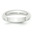 thumbnail image 1 of Bande de Mariage Demi-Ronde Platine 4mm Taille 4.5, 1 of 1