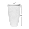thumbnail image 3 of Worth 2 Pack 24" Tall Large Plastic Round Planter with Drainage Hole, White, 3 of 7
