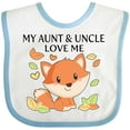 thumbnail image 3 of Inktastic My Aunt and Uncle Love Me- Little Fox Boys or Girls Baby Bib, 3 of 4