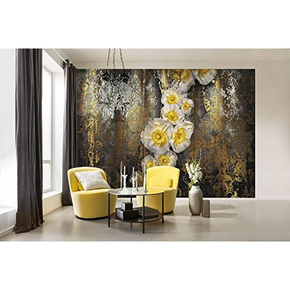 Komar 8-963 Abstract Serafina Wall Mural, Yellow