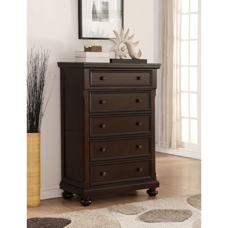 Roundhill Furniture Brishland 5 Drawer Chest Walmart Com