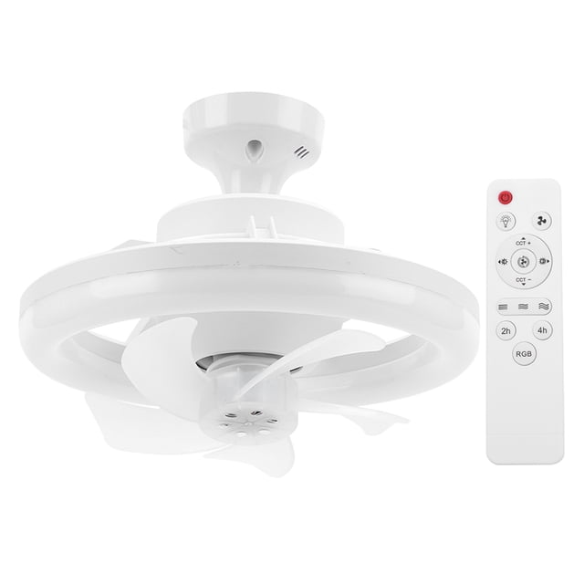 Mini candelabro ventilador techo RGB/3 colores Control remoto regulable 3200K-6500K