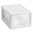 thumbnail image 4 of Sterilite 6 Qt Stacking Storage Drawer, Plastic Home Organizer Bin, Clear, 6 Pack, 4 of 4