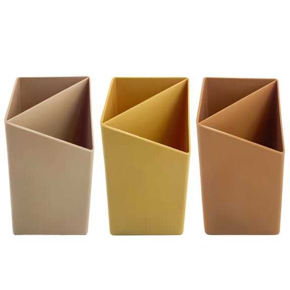 3 Pcs Cute Pen Holders for Desk,Makeup Brushes Cup, Desk Organizer Desktop Supplies and Accessories for Women, Pen Cup Pencil Caddy for Office Home Art Supply
