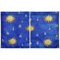 thumbnail image 2 of Sun and Raindrops 27"x36" Linen Look Cafe Curtain Set with Privacy and UV Protection, 2 of 8