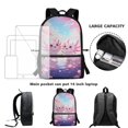 thumbnail image 6 of HUIACONG Cute Axolotl Cherry Blossom School Backpack for Boys Girls Students Ages 6-18 Elementary Middle High School Large Capacity Lightweight Bookbag for Daily School Back to School, 6 of 6