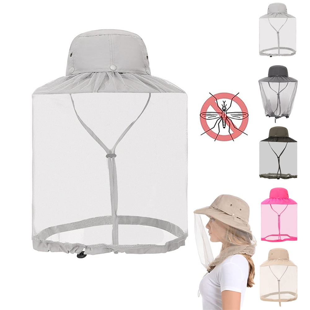 Outdoor Fishing Hat Mosquito Net Insect Bee Bug Proof Hat Mesh Head Net Face Protector Travel