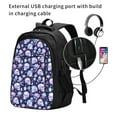 thumbnail image 2 of Yiaed Skull crystal flower Print Laptop Backpack,Business Travel Durable Laptops Backpack with USB Charging Port,Water Resistant College Computer Bag, 2 of 5