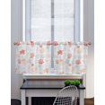 thumbnail image 4 of Sea Turtle Starfish Sheer Curtains for Bedroom Living Room Window Tier Curtain 36 Inch Length, Rod Pocket Voile Drapes Kitchen Curtains Small Half Window 2 Panels Nautical Coral Ocean Life Red Blue, 4 of 5