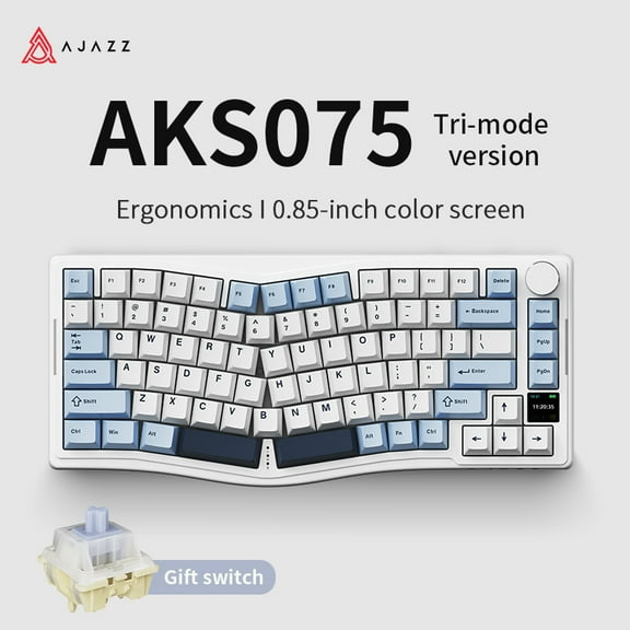 AKS075 Gift Axis Blue White Dark Blue Wireless Triple Mode RGB DIY (with screen)