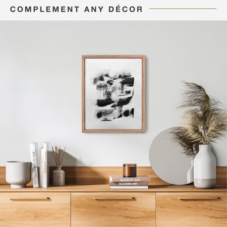 MCS Canvas Float Frames 16x20 Frame, Black Frame for Finished Canvases, Vertical & Horizontal Wall Hanging Large Frame with Adhesive for Canvas Paintings (1-Pack)