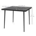 thumbnail image 3 of Outsunny Table à Manger d'Extérieur pour 4, Table à Manger Carrée pour Patio, Noir, 3 of 10