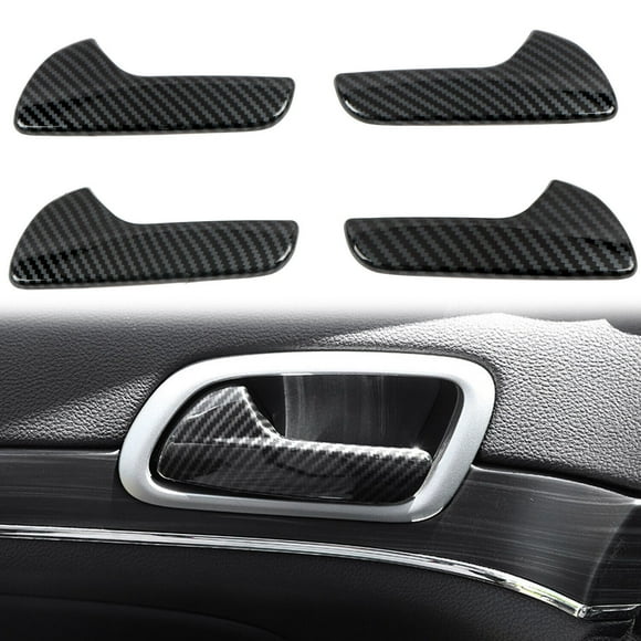 for Dodge Durango 2011 - 2022 Carbon Fiber Look Interior Door Handle Cover 4 pcs -