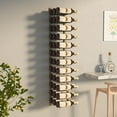 thumbnail image 1 of vidaXL Wall Mounted Wine Rack for 36 Bottles Gold Iron, 1 of 5