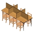 thumbnail image 5 of Study Carrel - 6 Carrels - Large - Oak/Black, 5 of 7