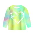 thumbnail image 2 of Pandaie Boys Girls Fashion Outfits Long Sleeve Tie Dye Sets Pullover and Elastic Waist Pants 2 Piece Kid Toddler Sweatshirt Sets Yellow,7-8 Years, 2 of 4