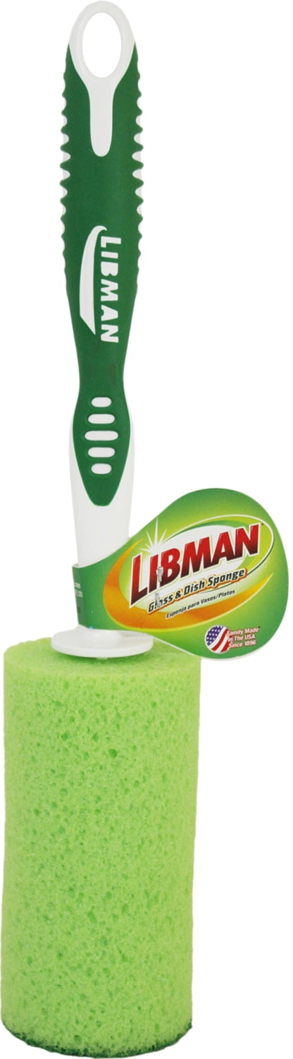 Libman Commercial Glass & Dish Wand with Scrub Brush Refills - 1133 - Pkg Qty 6