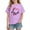 06-Purple, variant on Atogsazn Children's Girls Summer Tshirt Kids Casual Hearts Short Sleeve Pullover T-shirt Outfit Classic Basic Tops 02-Black 3-4 Years Fashion