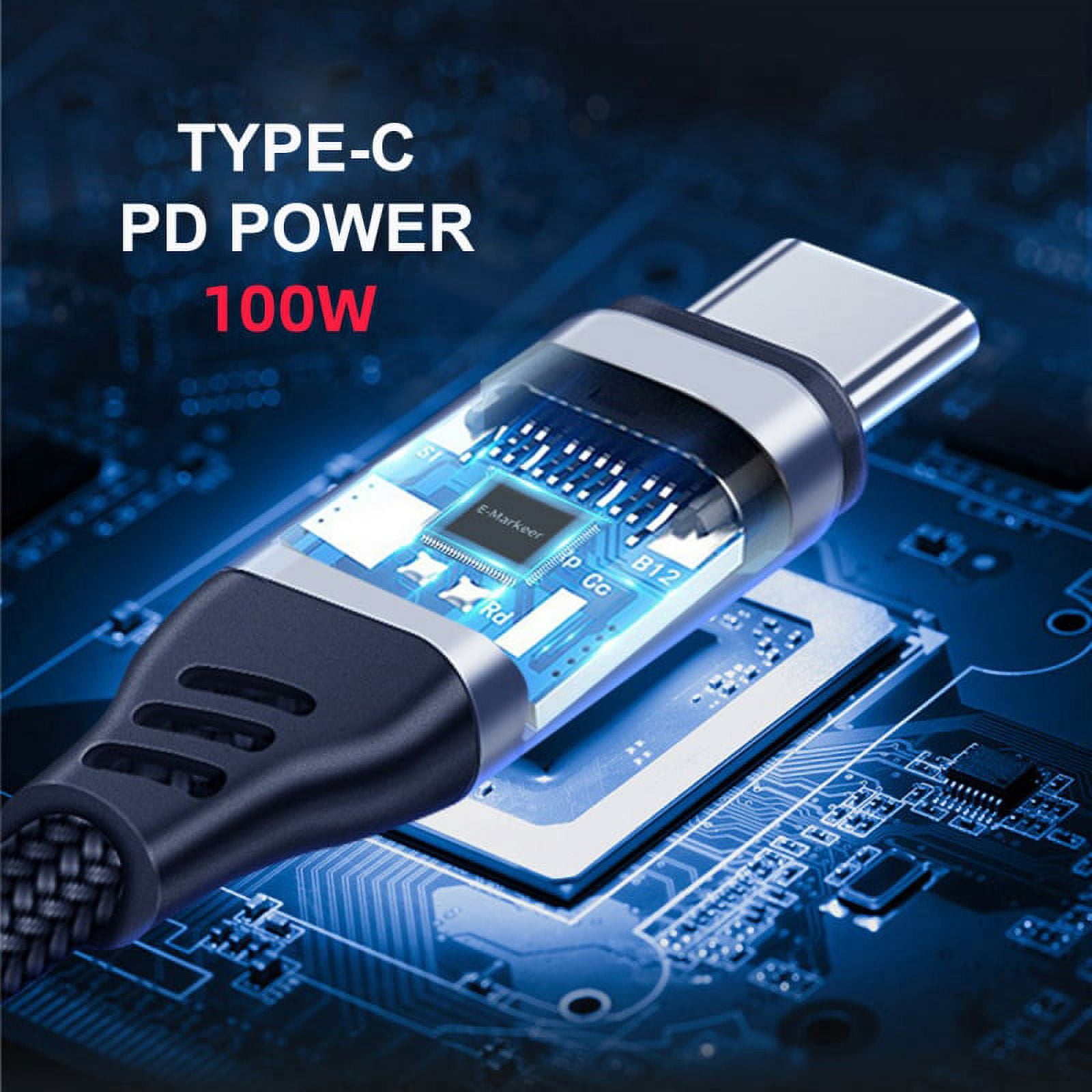 FVH USB-C Type C to HDMI 4K Dual USB 3.0 HUB Converter HDTV Multiport Adapter 60hz with Female 100W PD Power Port