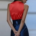 thumbnail image 2 of Tauxra Elegant Satin Camisole for Women with Spaghetti Straps and Deep V-Neck, Slim-Fit Tank Top for Layering and Evening Wear, 2 of 5